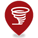 Tornado Warning map pin.